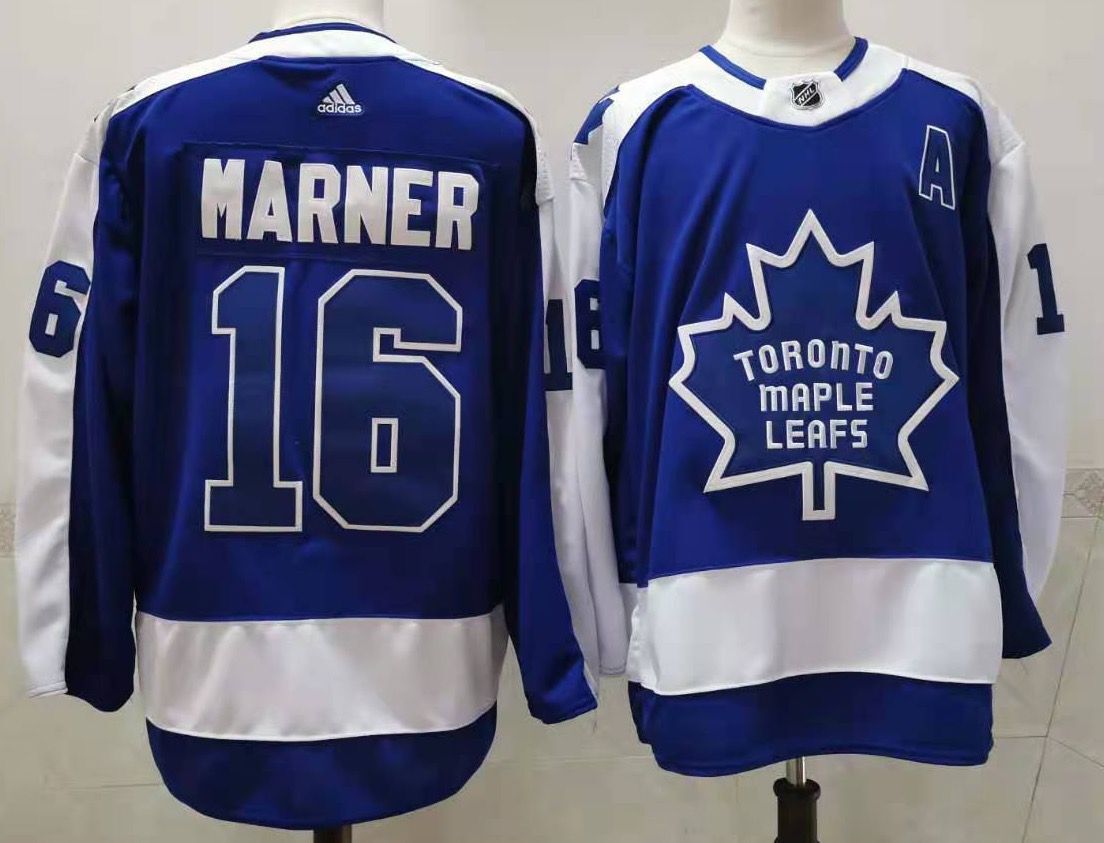 Cheap Men Toronto Maple Leafs 16 Marner Throwback Authentic Stitched 2020 Adidias NHL Jersey